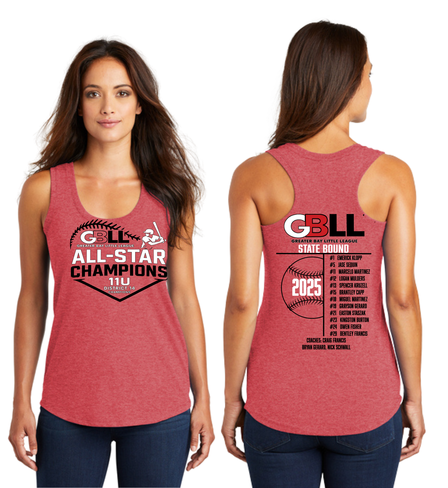 GBLL Dist 14 11u Women's Tank Tops