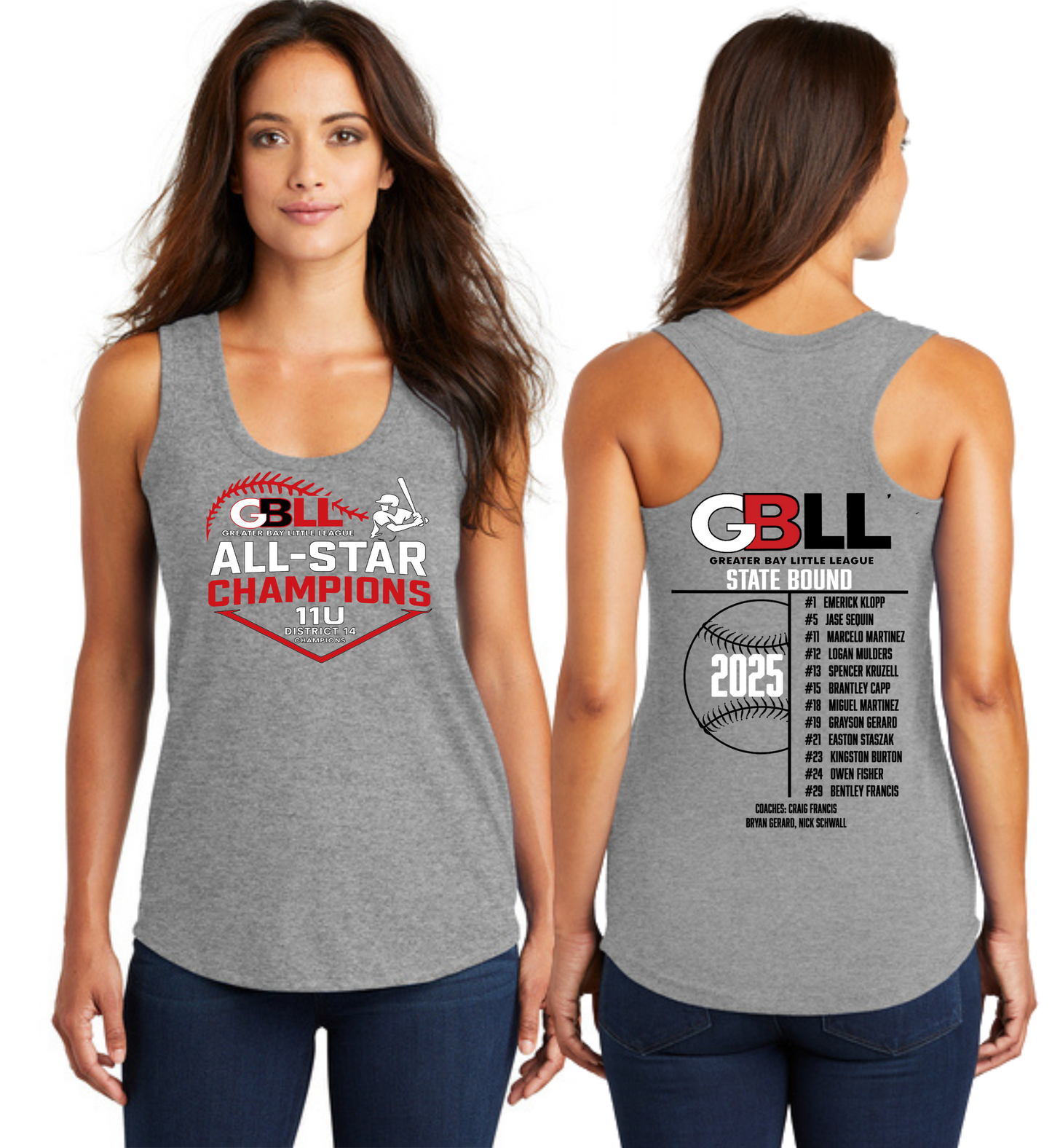 GBLL Dist 14 11u Women's Tank Tops