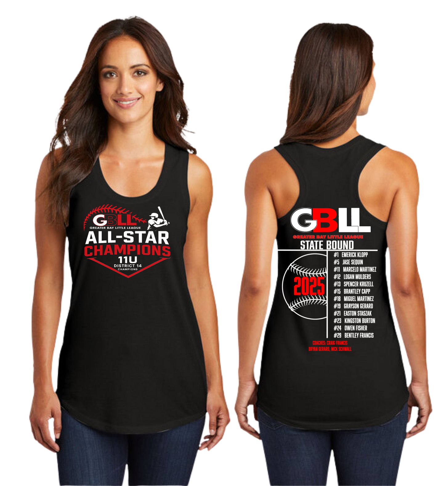 GBLL Dist 14 11u Women's Tank Tops