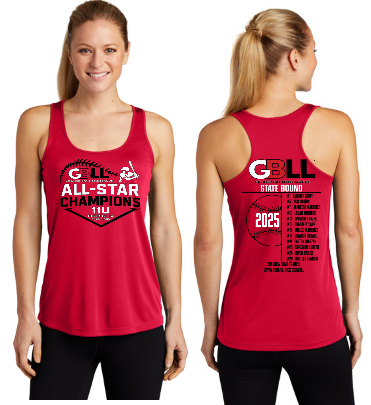 GBLL Dist 14 11u Women's Tank Tops