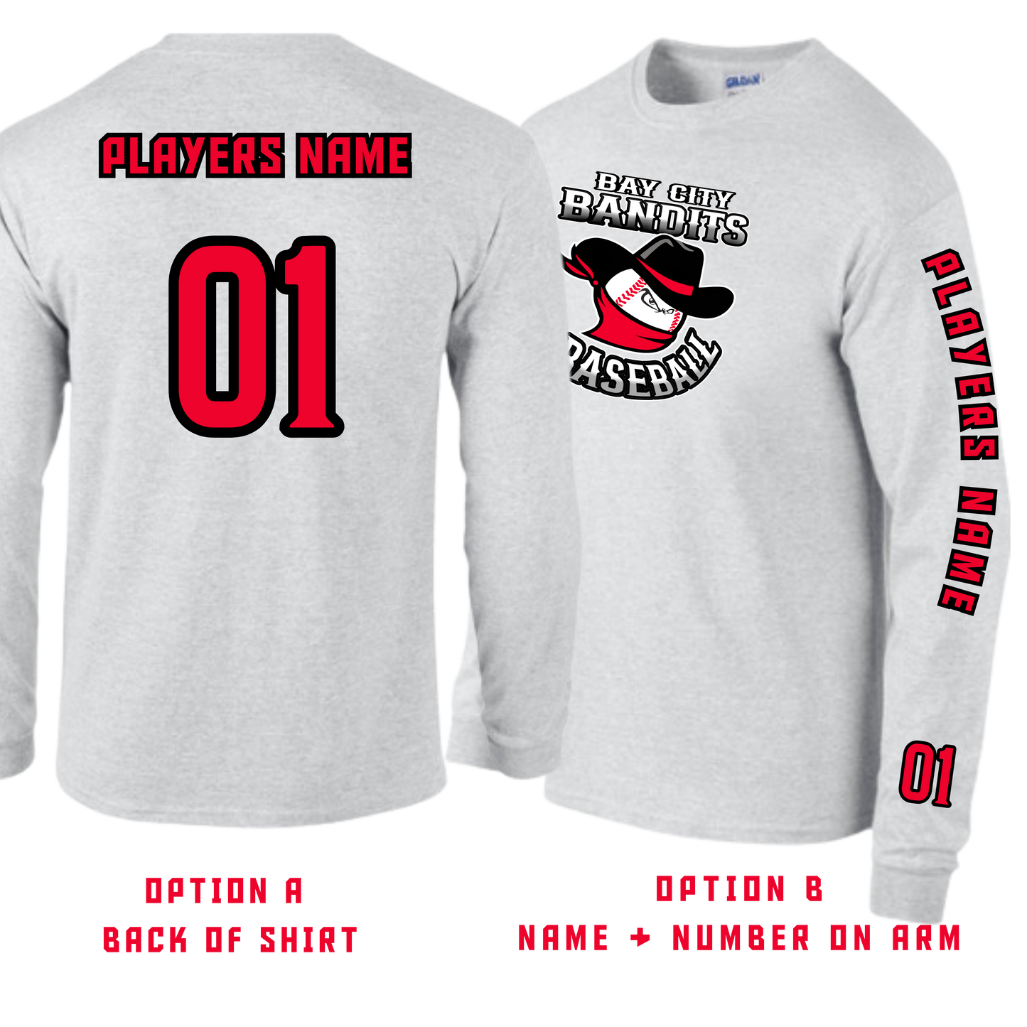 Bandits Baseball Long Sleeve Tees