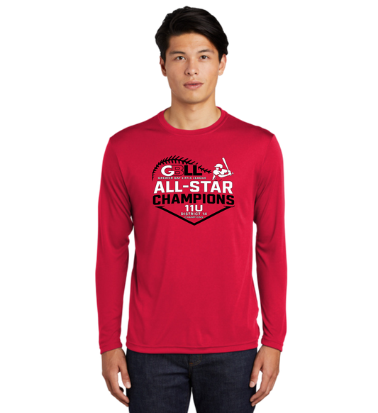 GBLL District 14 11u ADULT DriFit & Cotton Long Sleeve T's